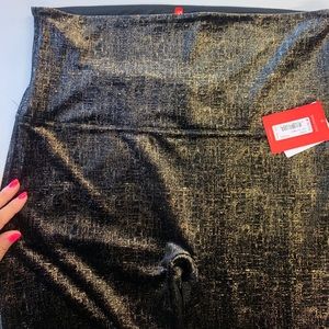 SPANX Black Velvet Leggings 1X/1TG NEW with Tags